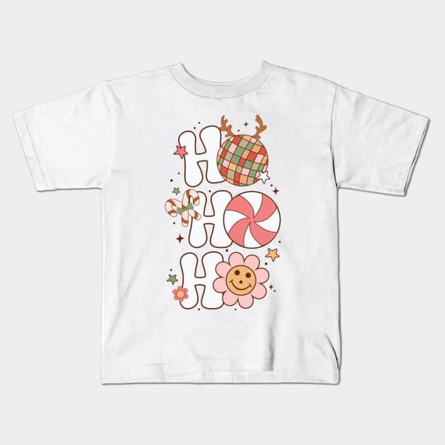 Ho Ho Ho Merry Christmas Kids T-Shirt by MZeeDesigns